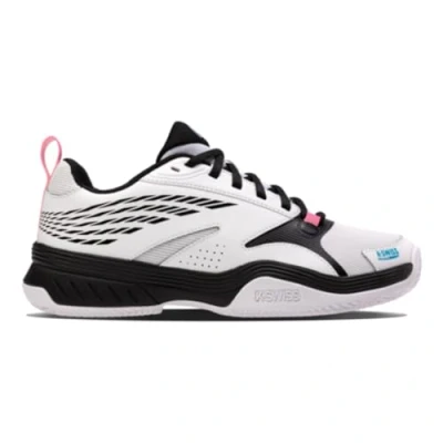 Image of K Swiss Performance Men&#039;s Speedex Padel Tennis Shoes, White/Black/Aquarius, 11.5 UK