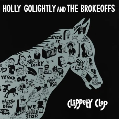 Image of Holly Golightly Clippety Clop Grey &amp; Black Swirl vinyl 2018 UK LP TR 6225