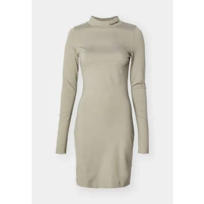 Image of Calvin Klein Jeans LOGO Milano Dress Shift dress, Women&#039;s, Size: Large, Nordic dust