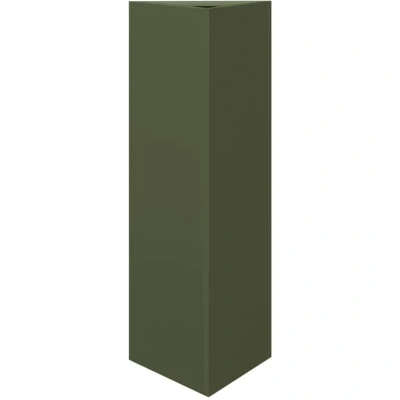 Image of vidaXL Garden Planter Olive Green Triangular 30x26x75 cm Steel