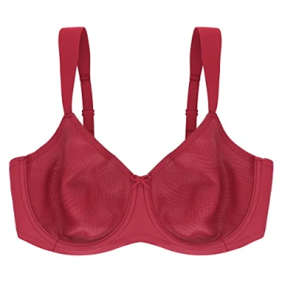 Image of Triumph Essential Minimizer W X Bra Women&#039;s, Deep Crimson, 32C