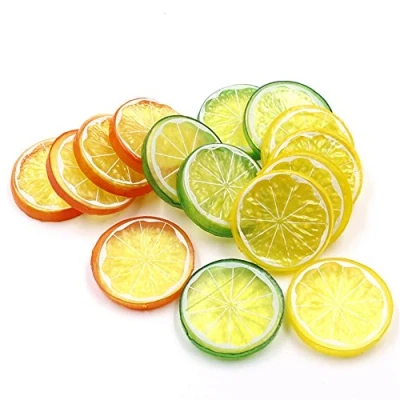 Image of Best Artificial 15 Fruit Slices 5 of Each (Orange, Lime &amp; Lemon) Decoration Kitchen Home Display Prop