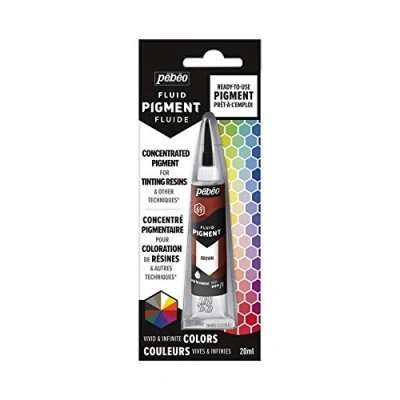 Image of Pebeo Liquid Pigment Concentrate Resin Mixable Colours Opaque or Transparent Effect Natural Origin, Brown, 20 ml