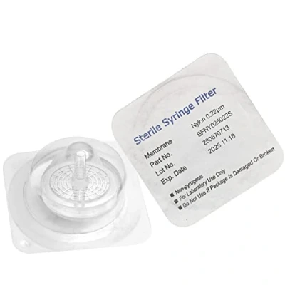 Image of Sterile Syringe Filters Nylon 25 mm Diameter 0.22 um Pore Size Individually Packaged 10/pk by Biomed Scientific