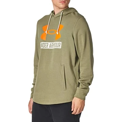 Image of Under Armour Rival Terry Mens Overhead Hoodie Green Size Small
