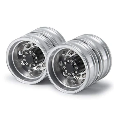 Image of AXspeed 2 x Metal Rear Wheel Hubs Rims for 1/14 RC Tamiya Tractor Trailer