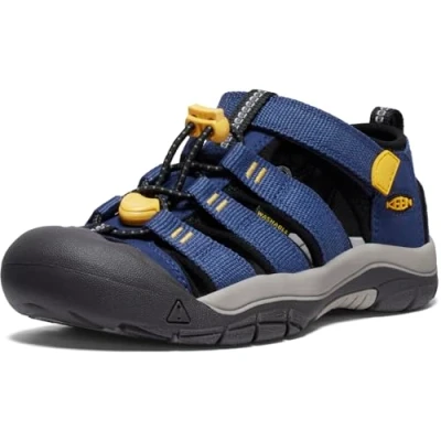 Image of Keen Newport H2 Youth Walking sandals for kids, Size: 1, Naval academy/keen yellow Textile/synthetics
