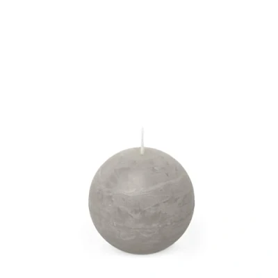 Image of Spaas Rustic Ball Candle 80 mm 24h, Light Grey