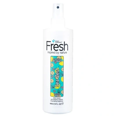 Image of GROOM PROFESSIONAL FRESH Sea Zest Dog Cologne Spray Perfume for Smelly Dogs Frehs Oceanic Breeze Scent Long Lasting Embrace Refreshing Vibes, 400ml