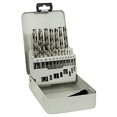 Image of Bosch Professional 19 piece metal Drill bit set HSS G 135 DIN 338 (for metal, Ø 1 10 mm, Accessory Driver)