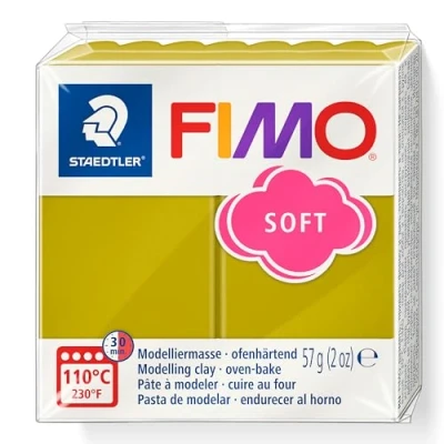 Image of STAEDTLER 8020 T51 FIMO Soft Oven Hardening Polymer Modelling Clay Beach Grass (1 x 57g Block)