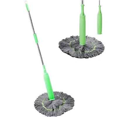 Image of 2 in 1 Dehydrated Mop, Self Wringing Twist Mops for Floor Cleaning, Microfiber Mop with Long Handle, 360 Degree Spin Easy Household Cleaning