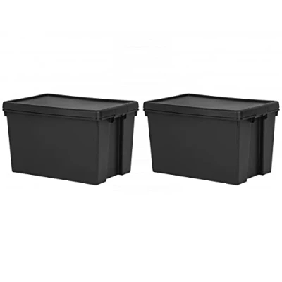 Image of JMS® Bam 62L Heavy Duty Upcycled Box Lid Black Set of 2