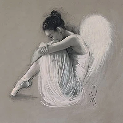 Image of Art Group WDC95925 The Hazel Bowman (Angel Wings IV) Canvas Print 40 x 40cm, Wood, Multicolour, 1.3 cm