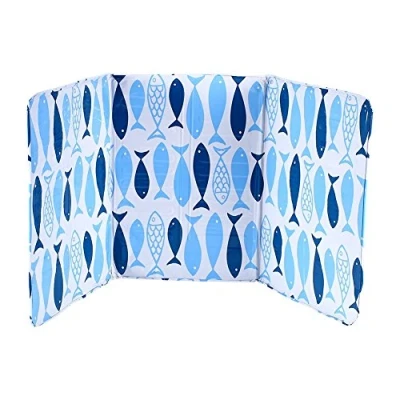 Image of Yosoo Oil Splatter Screen Blocker Kitchen Safety Guard Cooking Pan Shield Stove Cover Painting Fish