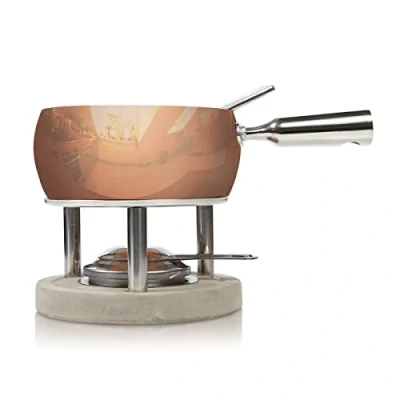 Image of Boska Fondue Set Copper for 45.9 oz of chees Pot Sets Incl. Forks