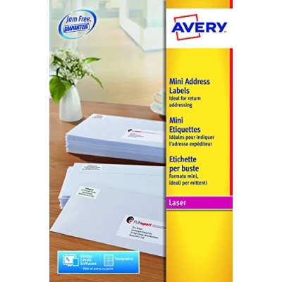 Image of Avery J8 Mini Labels 46 x 11.1 Bianco