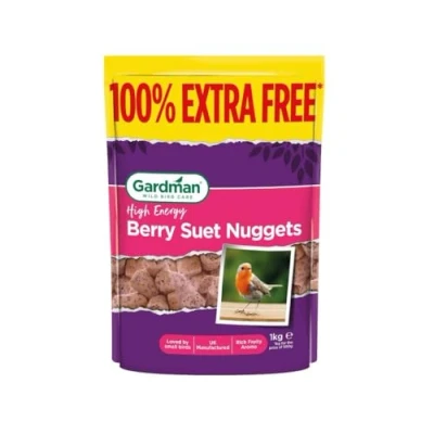 Image of Gardman A04239 High Energy Berry Suet Nuggets, 500G + 100% Free