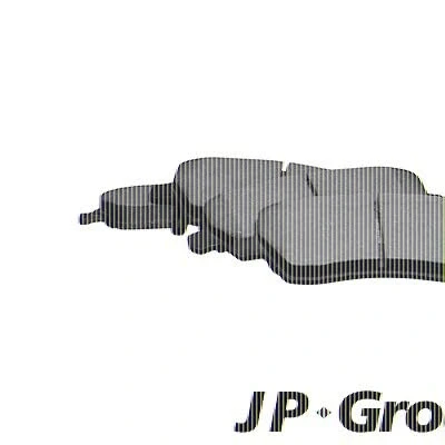 Image of 93192962, 93196814 Brake pad set JP GROUP 4763601010 Front Axle with acoustic wear warning SUZUKI: SWIFT 3, Splash Hatchback, VAUXHALL: Agila Mk2