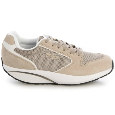 Image of MBT 1997 Classic II Casual Trainers for Men. Modern Style. Anatomical and Comfortable Trainers. Physiological Comfort Stability Footwear with Curved Sole. Lace up Sneakers. Beige Colour.