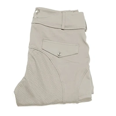 Image of Oypla Coco Equestrian Grey Ladies Womens Kids Horse Riding Tights Jodhpurs Breeches Leggings XXS