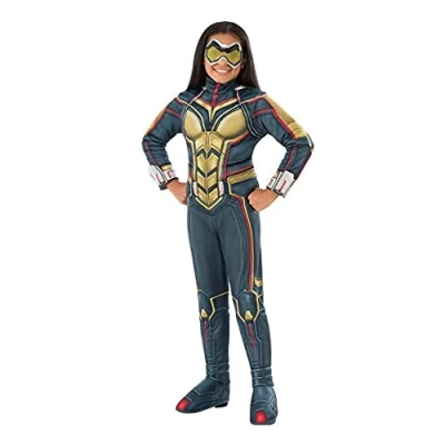 Image of Rubie&#039;s Official Marvel Ant Man and The Wasp, Wasp Girls Deluxe Costume, Small Age 3 4, Height 117 cm