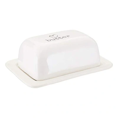 Image of Premier 0722729 Charm Butter Dish, Dolomite, White