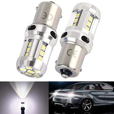 Image of Ba15s 1156 P21w LED 12V 24V 8w Car Bulbs, 6000K White, Super Bright 1300 Lumens, Used for Boat, RV, Auto Backup Light, Tail Day Running Rear Fog Lights. (2 Pack)