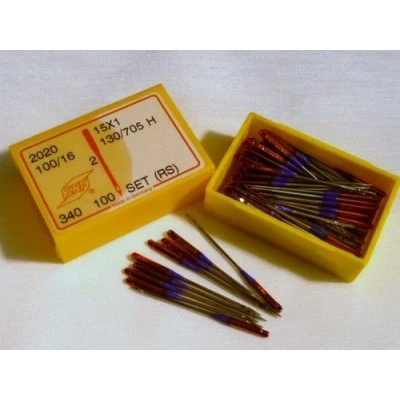 Image of Singer Universal 2020 Sewing Machine Needles, Box of 100, Size 100/16, Includes Large Needle Threader