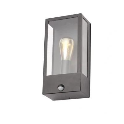 Image of Minerva PIR Outdoor Wall Lantern Black IP44