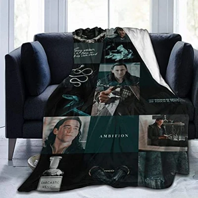 Image of YINGD Loki Soft Micro Fleece Throw Blanket Super Fuzzy Lightweight Plush Bed Couch Living Room