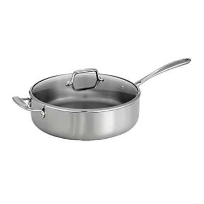 Image of Tramontina Covered Deep Saute Pan Tri Ply Clad (6 Qt) 80116/030DS