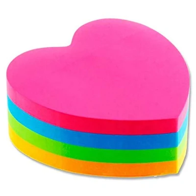 Image of Premier Stationery Stik ie Heart Shaped Sticky Notes 300 Sheets