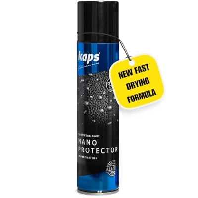Image of Kaps Nano Protector Shoe Repellent Spray for Leather Nubuck Suede Textiles Technology Waterproof Shoes Breathable Cleaner 200 ml 6.76 fl. Oz