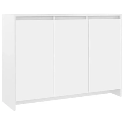 Image of vidaXL Sideboard Home Living Room Bedroom Hallway Furniture Modern Decor Storage Side Cabinet Oragniser Buffet Cupboard White Chipboard