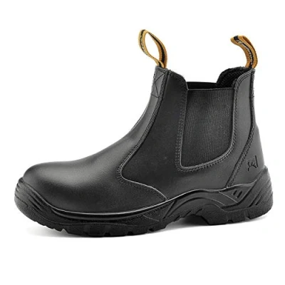 Image of SAFETOE Water Resistant Safety Work Boots [CE Certified] 8025 Free Sock S3 Site Shoes with Lightweight Wide Fit Steel Toe Cap, Black Black, 11