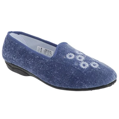 Image of Zedzzz Ladies Full Slippers Blue 8 UK