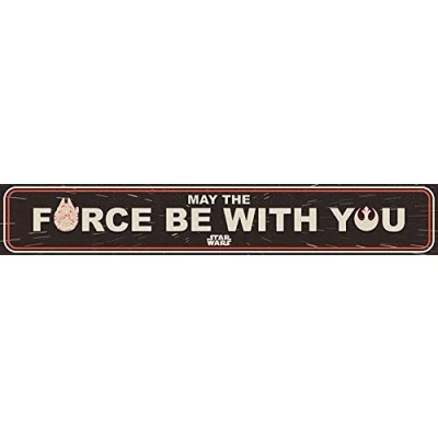 Image of Pyramid International Star Wars Wall Art (May the Force Be With You Design) 13cm x 80cm Official Merchandise ​