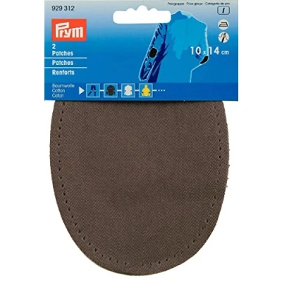 Image of Prym Patches Cotton, 14 x 10 cm, grau, 2 Stück