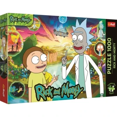 Image of Trefl 10838 Premium Plus Quality Rick and Morty 1000, Puzzle Series with The Most Loved Characters, Perfectly Matching Pieces, for Adults Children from 12 Years, Multicolour