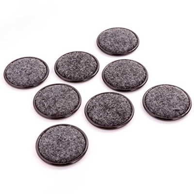 Image of 8X Large Black Padded Castor Cups Sofa/Chair Leg Floor Protectors