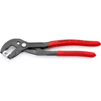 Image of Knipex pliers wrench and a in single tool grey atramentized, with multi component grips 250 mm (self service card/blister) 86 02 SB