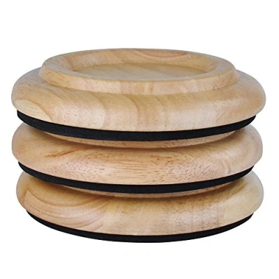 Image of KingPoint Hardwood Grand Piano Caster Cups 6 Colors Set of 3 Furniture Leg Pads Protection