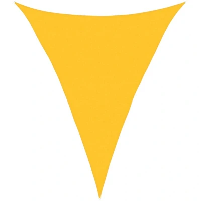 Image of vidaXL Sunshade Sail 160 g/m² Triangular Yellow 5x6x6 m HDPE