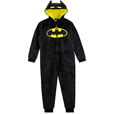 Image of DC Comics Boys Batman Onesie Black Age 8 to 9 Years
