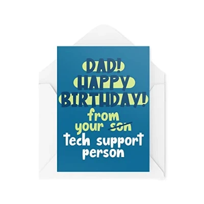 Image of Funny Novelty Greeting Cards Happy Birthday From Your Son Dad Father Daddy Banter Best Friend Joke CBH1242