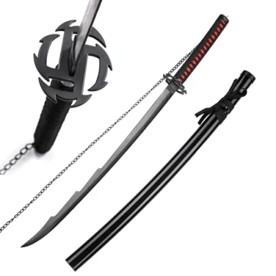 Image of Cosplay Prop Replica Bleach Ichigo Tensa Zangetsu Wooden Bamboo Blade Sword Variant 2