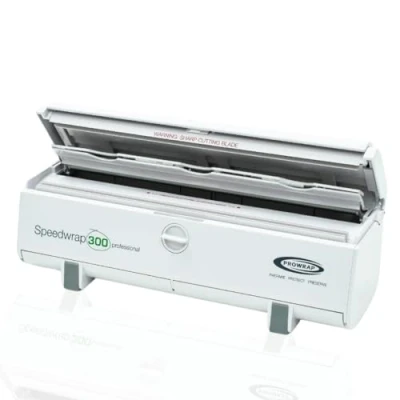 Image of PROWRAP Speedwrap 300MM Dispenser Simplify Kitchen Wrapping with Single Press Cut for Cling Film, Foil &amp; Baking Parchment, Hygienic Solution