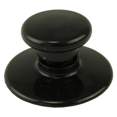 Image of SPARES2GO Glass Lid Knob &amp; Safety Skirt compatible with Morphy Richards 48702 48711 48718 460006 Slow Cookers (Black)