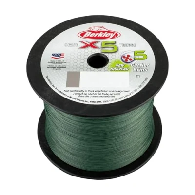 Image of Berkley X5 Braided Fishing Line Strong 5 Strand Braid for Saltwater and Freshwater
